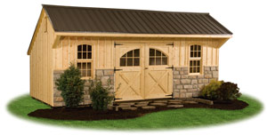 Providence carriage house style storage sheds
