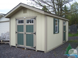 10 X 16 New England Front Peak Style Shed Finance for as little as 