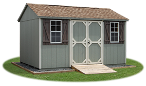 Storage Shed with a Standard Ramp from Pine Creek Structures