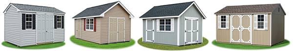 Peak and Cape Cod Style Storage Sheds from Pine Creek Structures