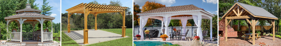 Vinyl and Wood Gazebos, Pergolas, and Pavilions from Pine Creek Structures of Mill Hall, PA