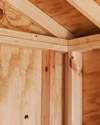 Pine Creek Structures storage sheds features and benefits - double studded top wall plates and interlocking corners