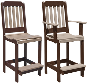 Pine Creek Structures Outdoor Patio Furniture - Classic Pub Chairs