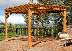 wood bedford pergola from Pine Creek Structures
