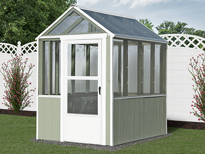 6x8 small ready made backyard greenhouse from pine creek structures 
