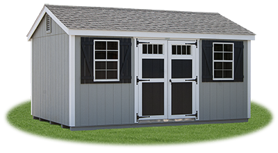 10x16 New England Style Side Entry Peak Storage Shed with LP Smart Side available at Pine Creek Structures