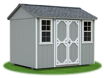 8x10 LP Sided Side Entry Peak Storage Shed available at Pine Creek Structures