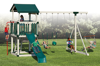 Busy Base Camp Package #B55-7 Vinyl Backyard Play Set for Children