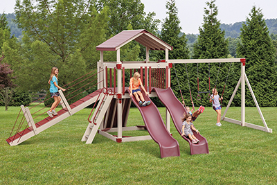 Busy Base Camp Package #B66-2 Vinyl Backyard Play Set for Children