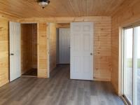 12x36 Custom Peak Cabin with Finished Interior (closet and bedroom with closet)