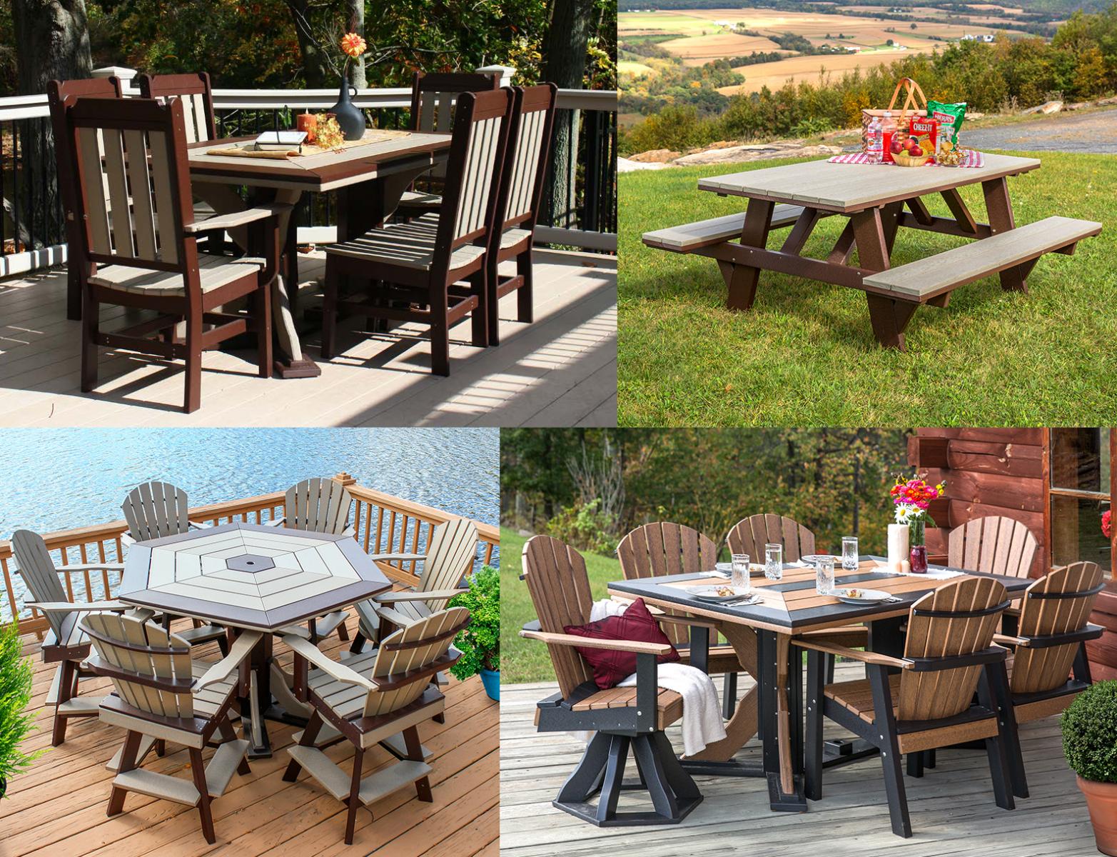 Poly And Wood Patio Furniture Available At Pine Creek Structures