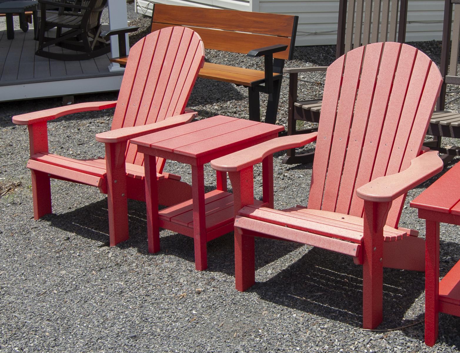 Red Adirondack Chairs | Pine Creek Structures