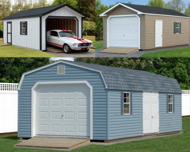 Custom Order a One-Car Garage from Pine Creek Structures of Elizabethtown