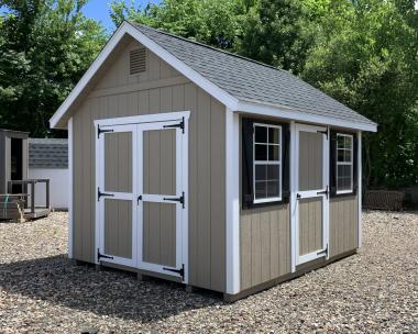 10x12 Cape style storage shed by Pine Creek Structures