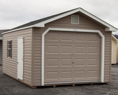 12x20 Peak Style One-Car Garage With Vinyl Siding From Pine Creek Structures