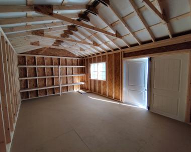 12x20 Peak Storage Shed Interior