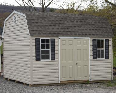10x14 Gambrel Barn Style Storage Shed with Vinyl Siding