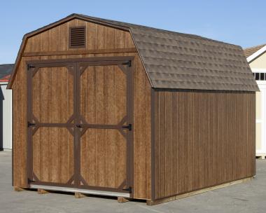 10x14 Highwall Barn style storage shed with extra large double doors