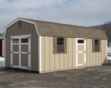 12x24 Dutch Barn Storage Shed with LP Board 'N' Batten Siding at Pine Creek Structures of Spring Glen, PA