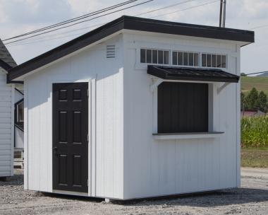 8x10 Lean To Style Storage Shed Building with a concession window and counter