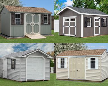 Custom Order a peak style storage shed from Pine Creek Structures of Elizabethtown