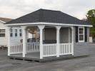 10x16 Hip Cabana Pool House Building from Pine Creek Structures with bifold serving window and counter