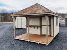 Exterior 10x16 Hip Style Pool Shed For Sale