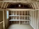10 x 16 Dutch Barn w/shelves and loft - inside