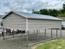 12 x 21 A Frame Style Carport with front extended gable closed and side panel