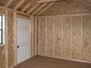 Building Interior: 10x12 Cape Cod storage shed from Pine Creek Structures