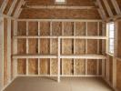 10x14 Gambrel Barn Style Storage Shed Interior Shelves