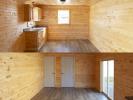 12x36 Custom Peak Cabin with Finished Interior (Kitchen and Living Area)