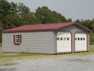 24x24 Custom Two-Car Modular Garage with Vinyl Siding and Metal Roofing