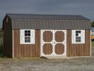 12x20 Gambrel Barn Storage Shed with Shelving, Loft, and Workbench Package Inside