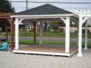 12'x14' Vinyl Hip Pavilion w/Floor and Screen Package 